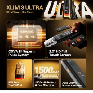 OXVA XLIM PRO 3 ULTRA 奧創小蠻牛觸屏螢幕電子煙主機空倉